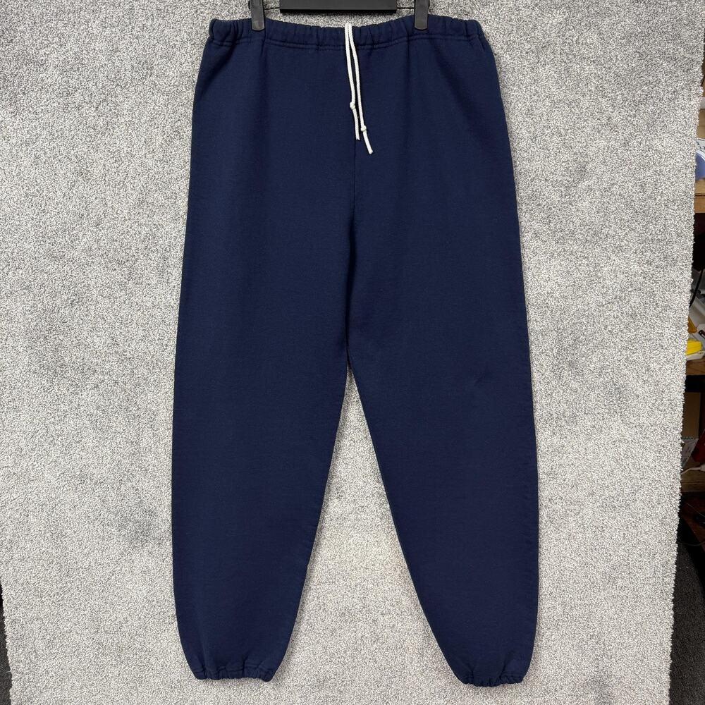 Vtg 90s Russell Athletic Sweatpants Mens 2XL 35x37 Blue Fleece Baggy USA‎ Made